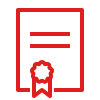 certificate icon red